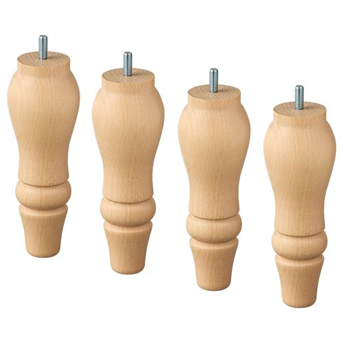 IKEA - STOCKSUND, puf/bank ayağı, açık kahverengi