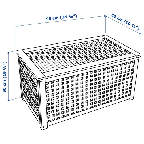 IKEA - HOL, side table, acacia, 98x50 cm