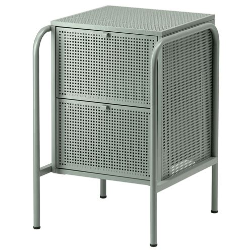 IKEA ニッケビー NIKKEBY grey-green 46x70 cm bedside table - 30439457 | IKEA