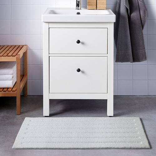 EMTEN, bath mat, white, 60x120 cm