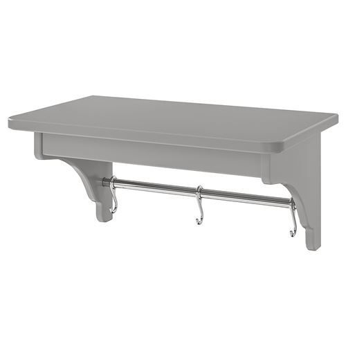 IKEA - TORNVIKEN, wall shelf, grey, 50x30x24 cm