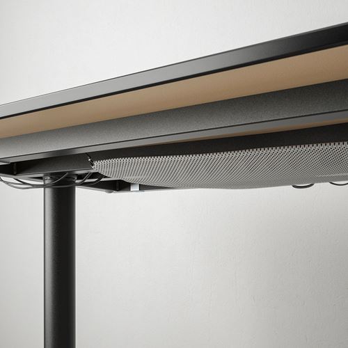 IKEA - BEKANT, sağ köşe çalışma masası, siyah boyalı dişbudak kaplama-siyah, 160x110 cm