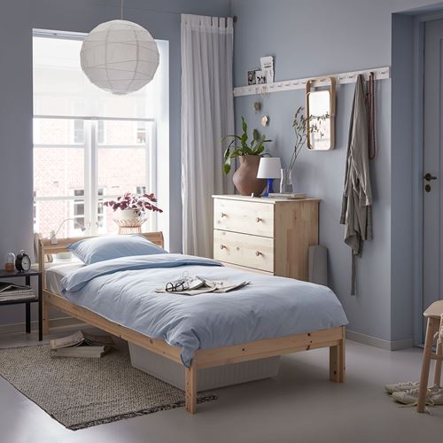 IKEA - NEIDEN/LURÖY, single bed, birch, 90x200 cm