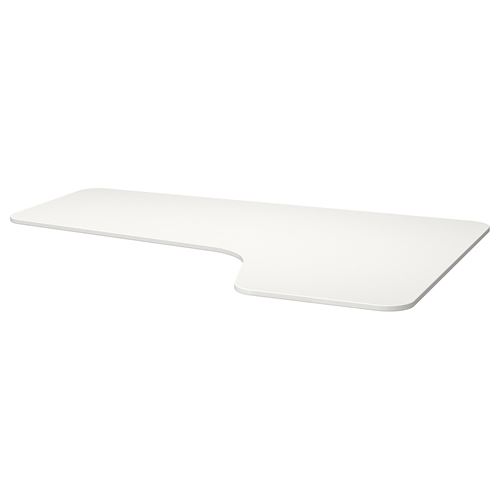 IKEA - BEKANT, right-hand corner table top, white, 160x110 cm