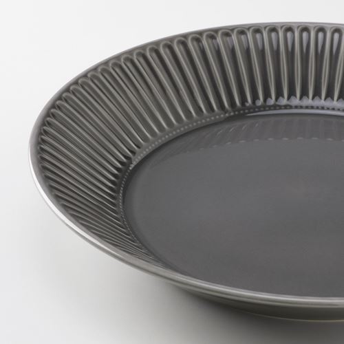 IKEA - STRIMMIG, serving plate, grey, 29 cm