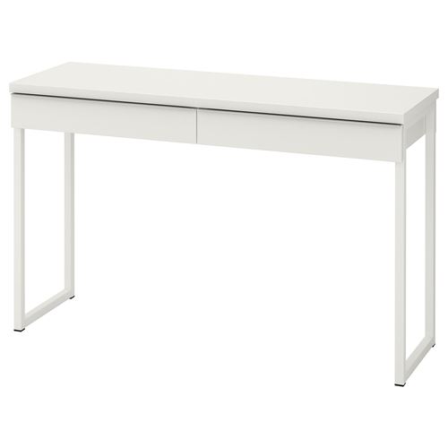 IKEA - BESTA BURS, desk, high-gloss white, 120x40 cm