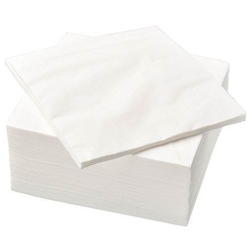 IKEA - FANTASTISK, paper napkin, white, 40x40 cm