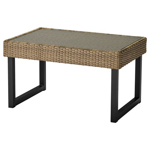 IKEA - SOLLERÖN, garden pedestal table, brown, 92x62 cm