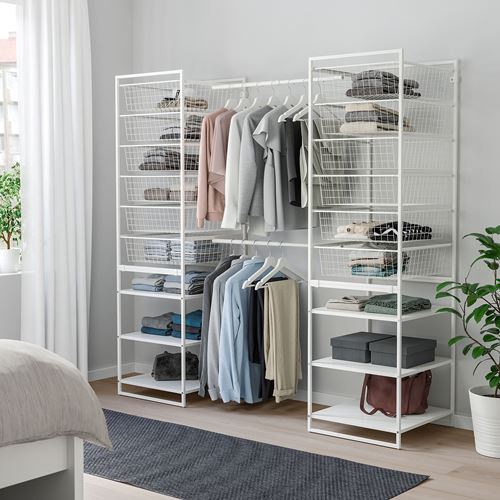 IKEA - JONAXEL, clothes storage, white, 142-178x51x173 cm