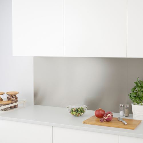 IKEA - LYSEKIL, two-sided wall panel, double sided brass-colour/stainless steel colour, 119,6x55 cm