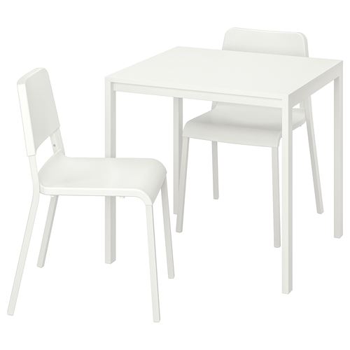 IKEA - MELLTORP/TEODORES, kitchen table set, white, 2 chairs