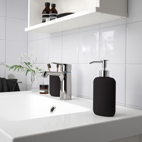 IKEA - EKOLN, soap dispenser, dark grey, 300 ml