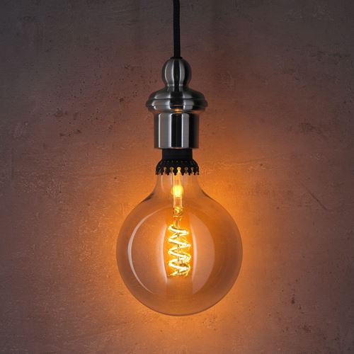 IKEA - ROLLSBO, LED ampul E27, gri şeffaf cam, 200 lm