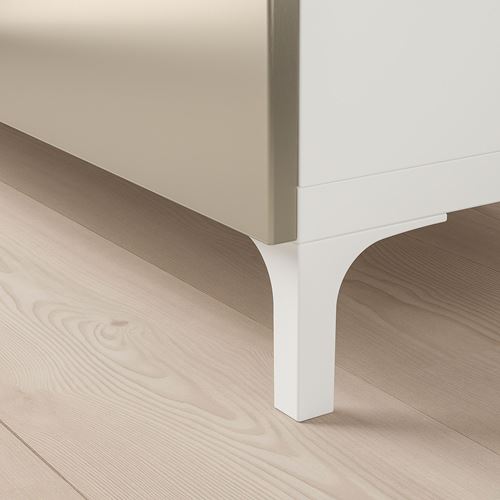 IKEA - BESTA, dolap kombinasyonu, beyaz-açık bronz görünümlü, 120x42x74 cm