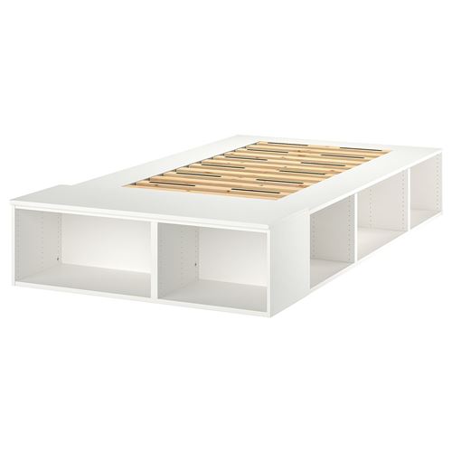 IKEA - PLATSA, çift kişilik karyola, beyaz, 140x200 cm