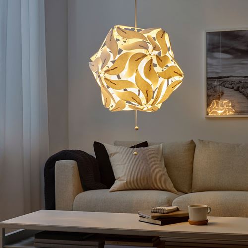 IKEA - RAMSELE, pendant lamp, white/floral