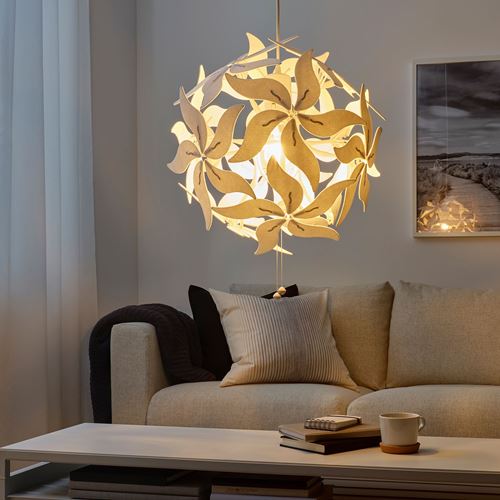 IKEA - RAMSELE, pendant lamp, white/floral