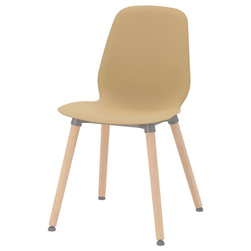 IKEA - LEIFARNE/ERNFRID, plastik sandalye, yeşil-huş
