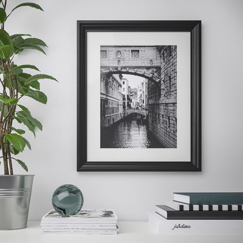 IKEA - EDSBRUK, black frame, black, 40x50 cm