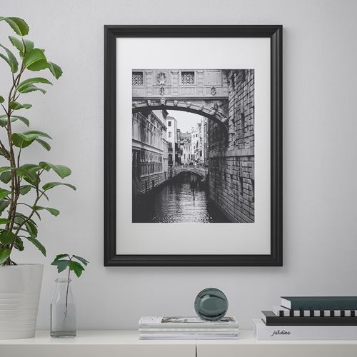 IKEA - EDSBRUK, black frame, black, 50x70 cm