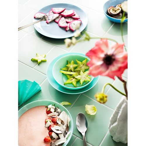 IKEA - BESEGRA, glass bowl set, light turquoise, 16 cm