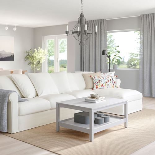 IKEA - GRÖNLID, 4-seat sofa with chaise longue, ınseros white