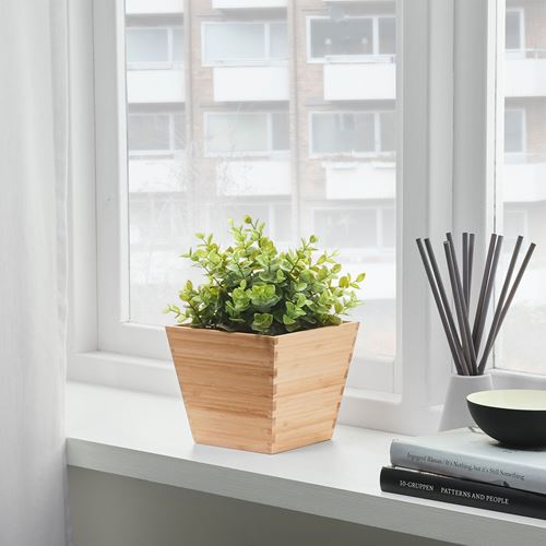 IKEA - VILDAPEL, bamboo plant pot, bamboo, 12 cm