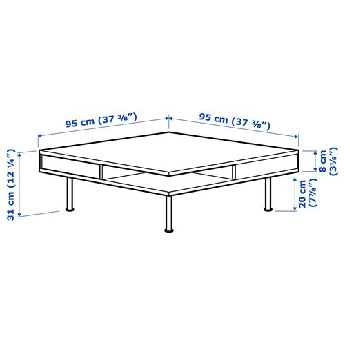 IKEA - TOFTERYD, coffee table, high-gloss white, 95x95 cm