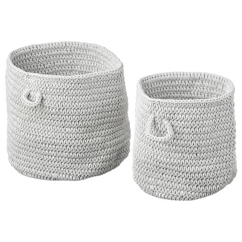 IKEA - NORDRANA, kutu seti, açık gri