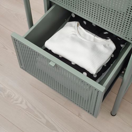 NIKKEBY grey-green 46x70 cm bedside table - 30439457 | IKEA