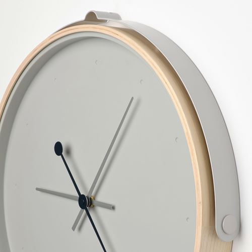 IKEA - ROTBLÖTA, duvar saati, açık gri, 42 cm