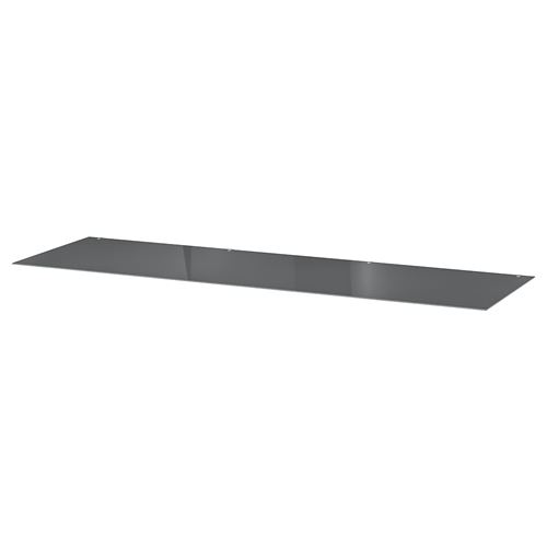 IKEA - MALM, glass top, transparent grey, 160x48 cm