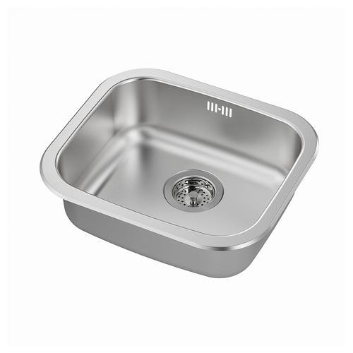 IKEA - FYNDIG/LILLVIKEN, single-bowl insert sink, stainless steel, 46x40 cm