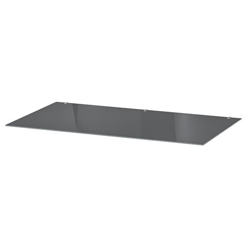 IKEA - MALM, glass top, transparent grey, 80x48 cm