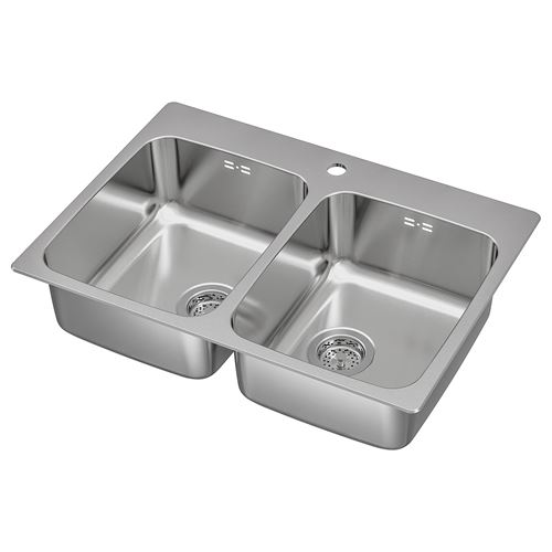 double-bowl insert sink