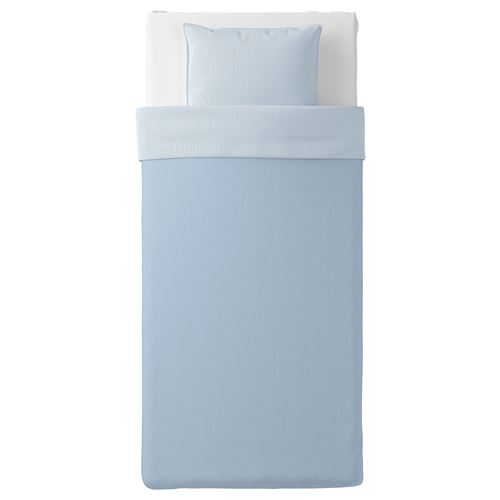 IKEA - BLAVINDA, single duvet cover sets, light blue, 150x200/50x60 cm