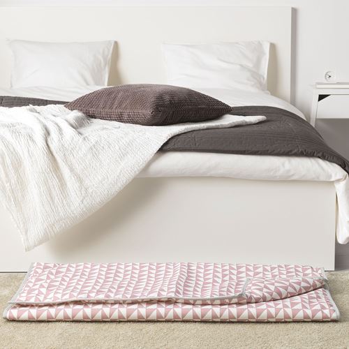 IKEA - LURVIG, blanket, pink/white, 100x150 cm