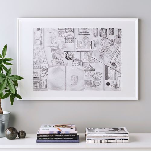 IKEA - KNOPPANG, white frame, white, 61x91 cm