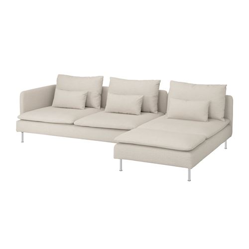 4-seat sofa with chaise longue