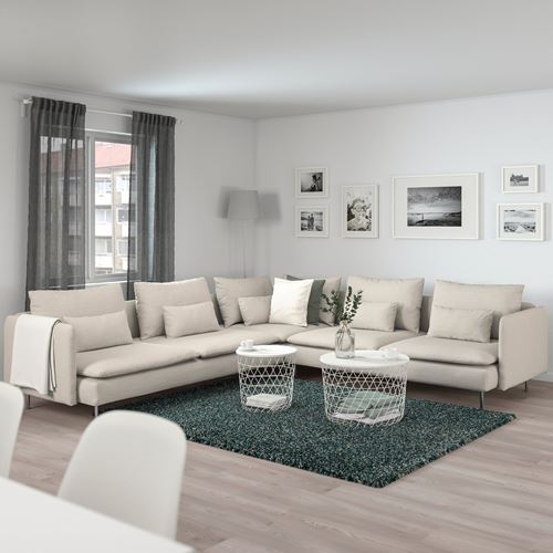 IKEA - SÖDERHAMN, 6'lı köşe kanepe, gunnared bej