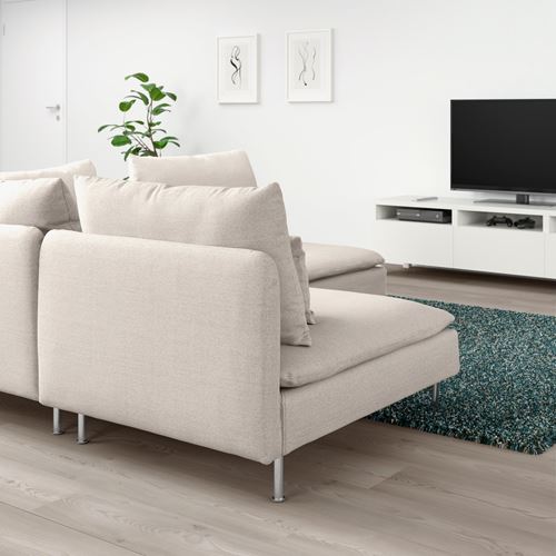 IKEA - SÖDERHAMN, 3'lü köşe kanepe, gunnared bej