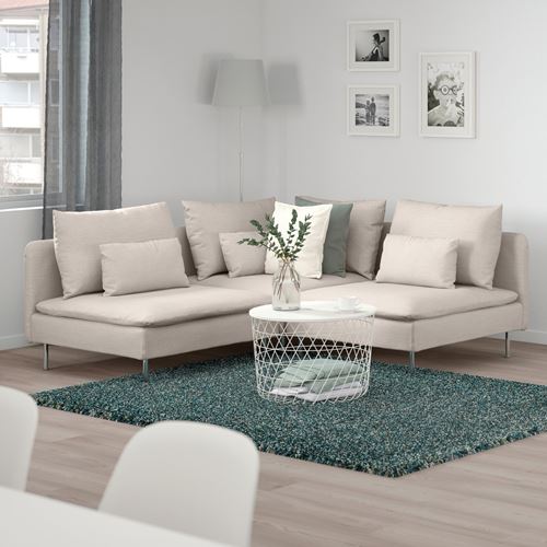 IKEA - SÖDERHAMN, 3'lü köşe kanepe, gunnared bej