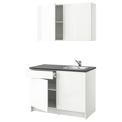 IKEA - KNOXHULT, kitchen storage combination, high gloss white, 120x61x220 cm