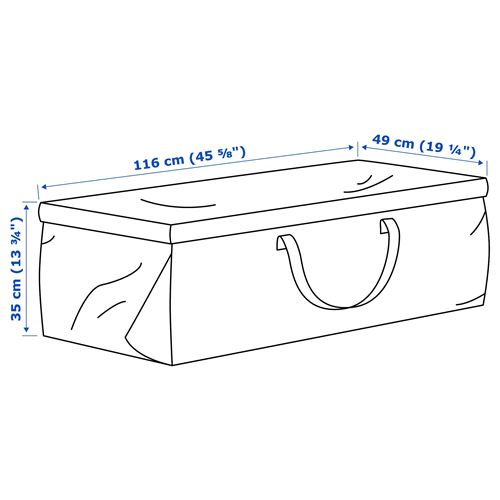 IKEA - TOSTERÖ, dış mekan mobilya kılıfı, siyah, 116x49 cm