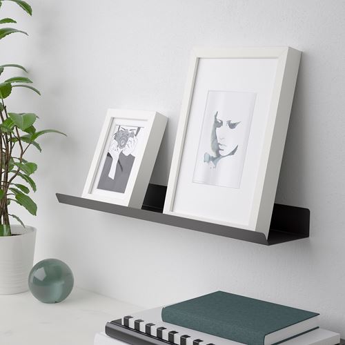 IKEA - MALMBACK, picture ledge, dark grey, 60 cm