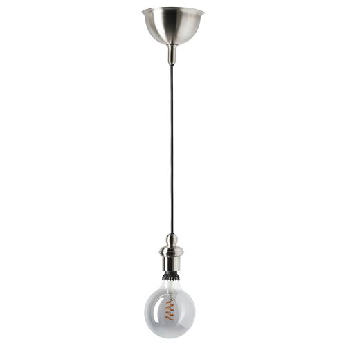 IKEA - ROLLSBO, LED ampul E27, gri şeffaf cam, 200 lm