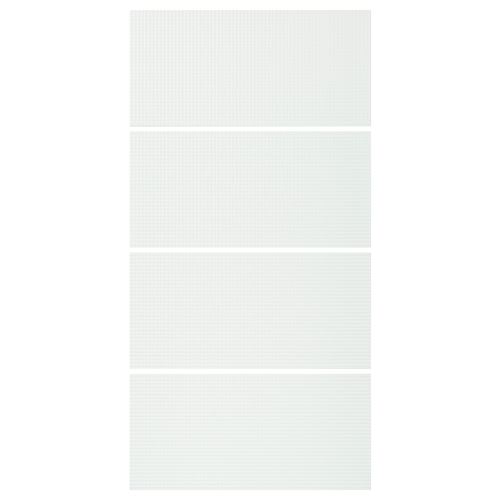 IKEA - NYKIRKE, panels for sliding door frame, frosted glass, 100x201 cm