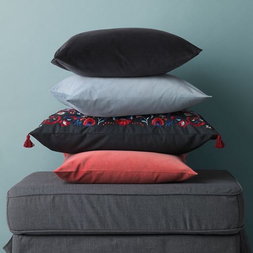 IKEA - SANELA, cushion cover, dark grey, 50x50 cm