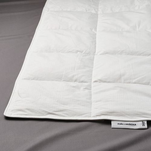 IKEA - FJALLBRACKA, single duvet, white, light warm