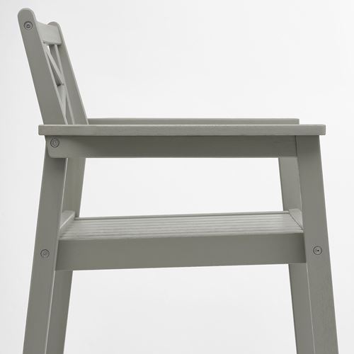 IKEA - BONDHOLMEN, chair with armrests, grey